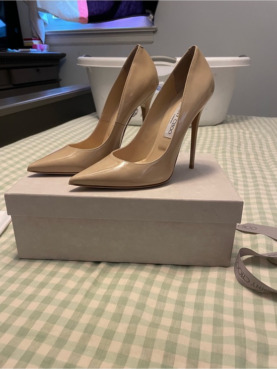Jimmy Choo Shoes - Jimmy Choo Anouk Patent Leather Pointed-Toe Stiletto Pumps
